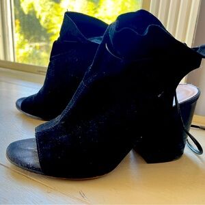 6.5 block heel suede